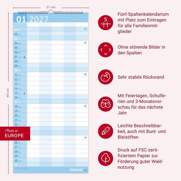 Produktbild: Basic Familienplaner 2027