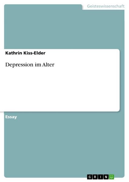 Produktbild: Depression im Alter