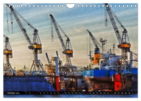 Produktbild: Faszination Hafen - Hamburg (Wandkalender 2026 DIN A4 quer), CALVENDO Monatskalender