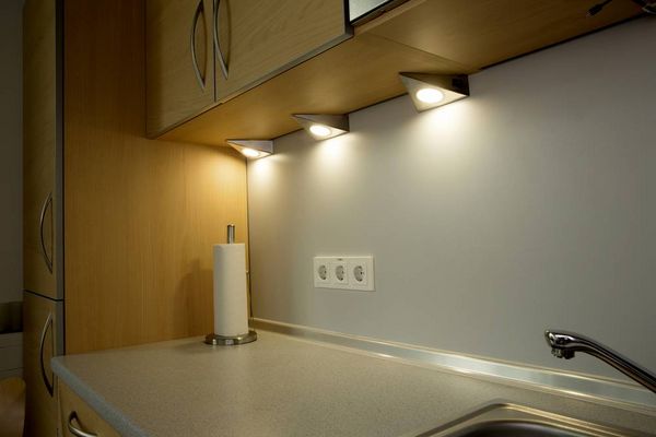 Produktbild: Heitronic GENUA LED-Unterbauleuchte 3er Set LED LED fest eingebaut 6W Warmwei&szlig; Edelstahl