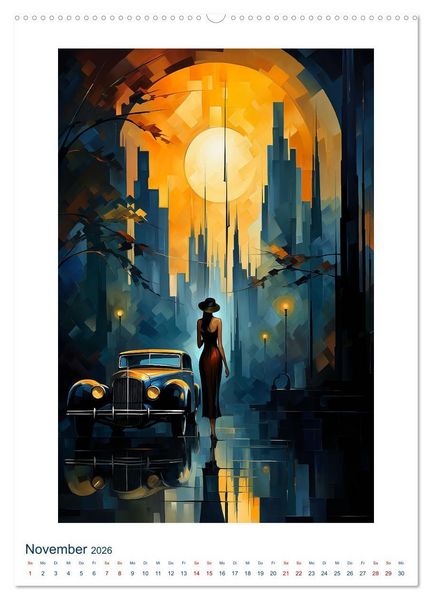Produktbild: ART DECO City (Wandkalender 2026 DIN A2 hoch), CALVENDO Monatskalender