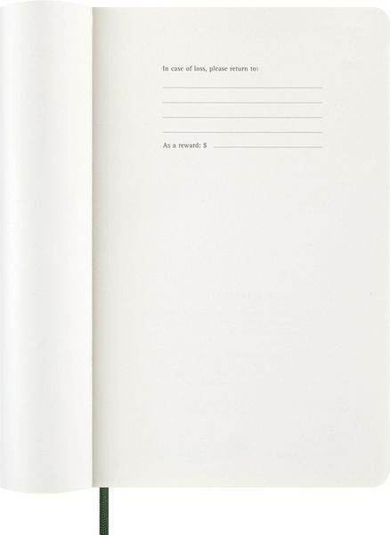 Produktbild: Moleskine 12 Monate Wochen Notizkalender 2027, Large/A5, 1 Wo = 1 Seite, rechts linierte Seite, Weicher Einband, Myrtengr&uuml;n