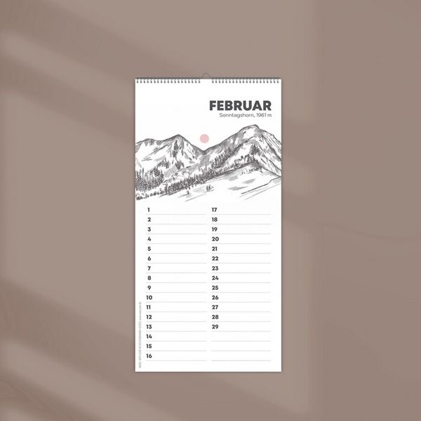 Produktbild: Kleiner Geburtstagskalender "Chiemgauer Alpen", ohne Jahreszahl