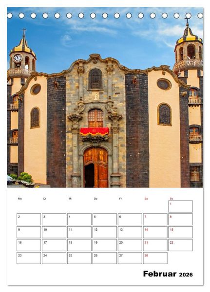 Produktbild: Wundersch&ouml;nes Reiseziel - La Laguna und La Orotava (Tischkalender 2026 DIN A5 hoch), CALVENDO Monatskalender