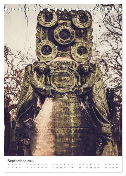 Produktbild: Dean Cemetery - Historischer Friedhof Edinburgh (Tischkalender 2026 DIN A5 hoch), CALVENDO Monatskalender