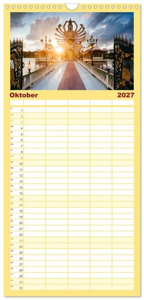 Produktbild: Familienplaner 2027 - Faszinierendes Asien - Eine Kulturreise in den Fernen Osten mit 5 Spalten (Wandkalender, 21 x 45 cm) CALVENDO