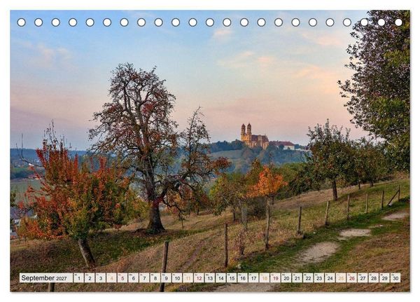 Produktbild: Ellwangen - Jagst im Ostalbkreis (Tischkalender 2027 DIN A5 quer), CALVENDO Monatskalender