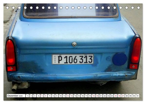 Produktbild: Ostalgie pur - DDR-Fahrzeuge auf Kuba (Tischkalender 2026 DIN A5 quer), CALVENDO Monatskalender