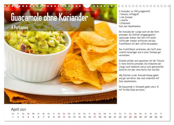 Produktbild: Fleischlos gl&uuml;cklich - 12 Foodfotos mit leckeren Rezepten (Wandkalender 2027 DIN A3 quer), CALVENDO Monatskalender