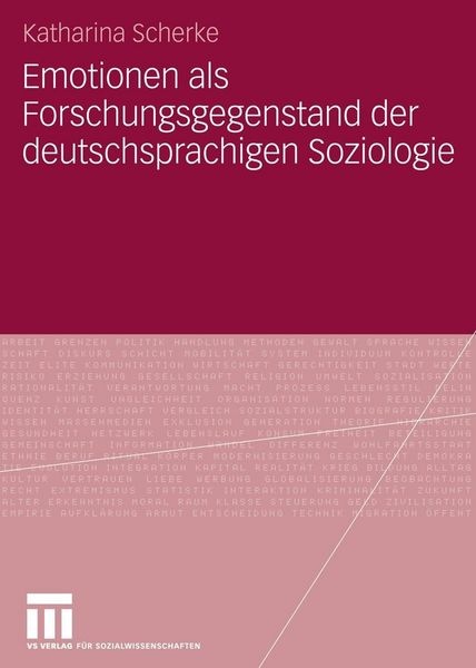 Produktbild: Emotionen als Forschungsgegenstand der deutschsprachigen Soziologie
