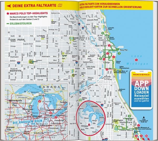 Produktbild: MARCO POLO Reisef&uuml;hrer Chicago und die Gro&szlig;en Seen