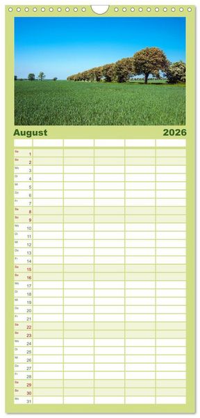 Produktbild: Familienplaner 2026 - Fehmarn - "fe mer" nat&uuml;rlich "am Meer gelegen" mit 5 Spalten (Wandkalender, 21 x 45 cm) CALVENDO