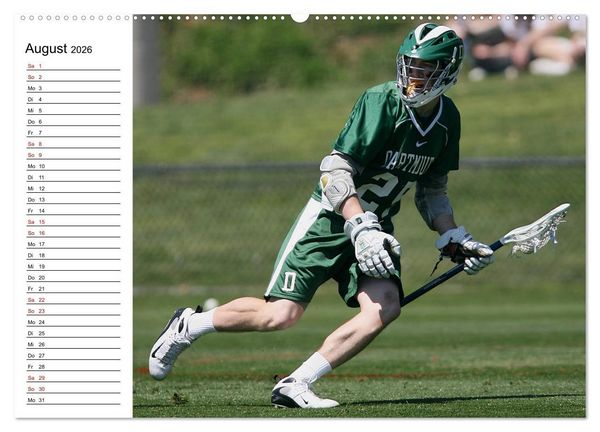 Produktbild: Teamsport Lacrosse - Face-off (hochwertiger Premium Wandkalender 2026 DIN A2 quer), Kunstdruck in Hochglanz
