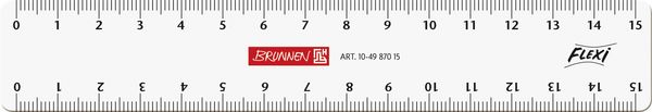 Produktbild: Brunnen Lineal 15cm Flexi glasklar