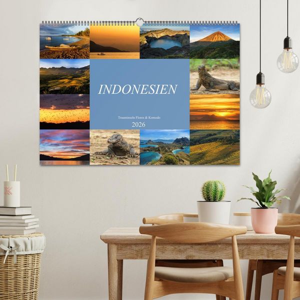 Produktbild: Indonesien - Inselparadies Flores & Komodo (Wandkalender 2026 DIN A2 quer), CALVENDO Monatskalender