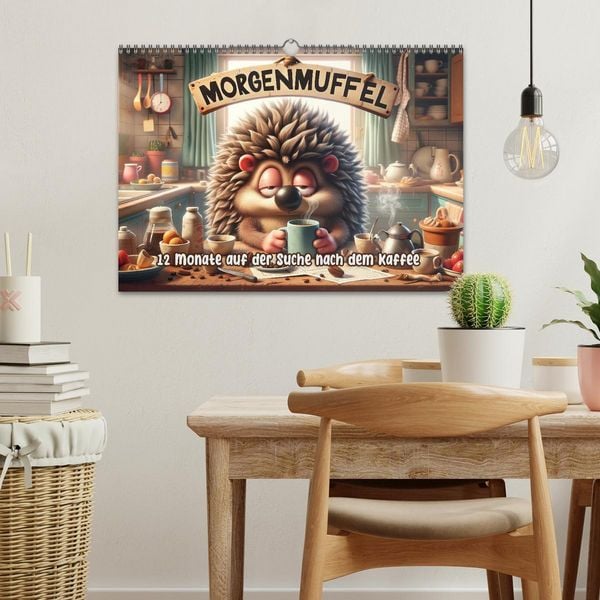 Produktbild: Morgenmuffel: 12 Monate auf der Suche nach dem Kaffee (Wandkalender 2026 DIN A3 quer), CALVENDO Monatskalender