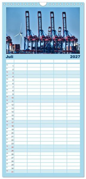 Produktbild: Familienplaner 2027 - Freie Hansestadt Hamburg mit 5 Spalten (Wandkalender, 21 x 45 cm) CALVENDO