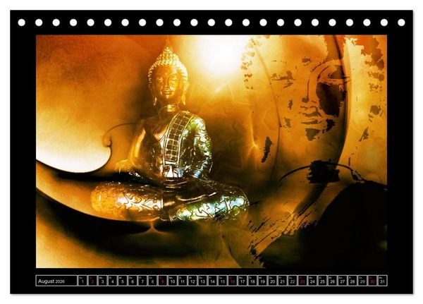 Produktbild: Buddha - Harmonie und Entspannung (Tischkalender 2026 DIN A5 quer), CALVENDO Monatskalender