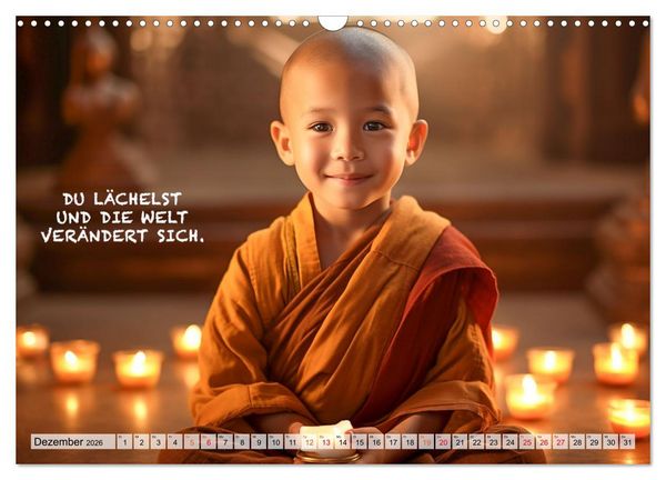 Produktbild: Buddhistische Spr&uuml;che (Wandkalender 2026 DIN A3 quer), CALVENDO Monatskalender