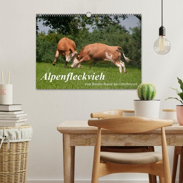 Produktbild: Alpenfleckvieh (Wandkalender 2026 DIN A3 quer), CALVENDO Monatskalender