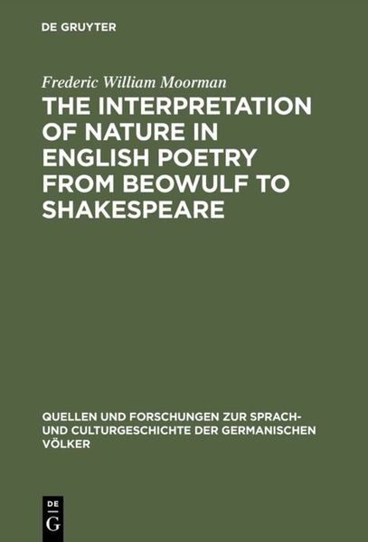 Produktbild: The interpretation of nature in English poetry from Beowulf to Shakespeare