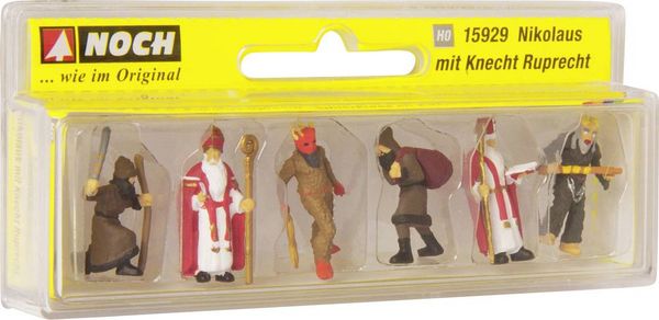 Produktbild: NOCH H0 Nikolaus mit Knecht Ruprecht 15929 Bemalt, Stehend