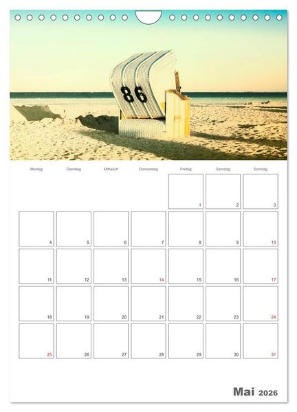 Produktbild: Strandbilder - K&uuml;nstlerische Impressionen von der Nordsee (Wandkalender 2026 DIN A4 hoch), CALVENDO Monatskalender