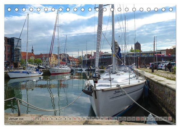 Produktbild: Ein Bummel durch die Hansestadt Stralsund (Tischkalender 2026 DIN A5 quer), CALVENDO Monatskalender