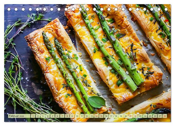 Produktbild: Alles Spargel oder was?! - Gerichte rund um den Spargel (Tischkalender 2026 DIN A5 quer), CALVENDO Monatskalender