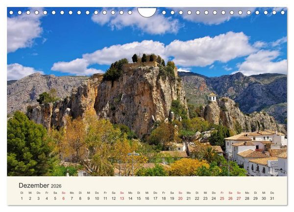 Produktbild: El Castell de Guadalest - In der Berglandschaft der Costa Blanca (Wandkalender 2026 DIN A4 quer), CALVENDO Monatskalender