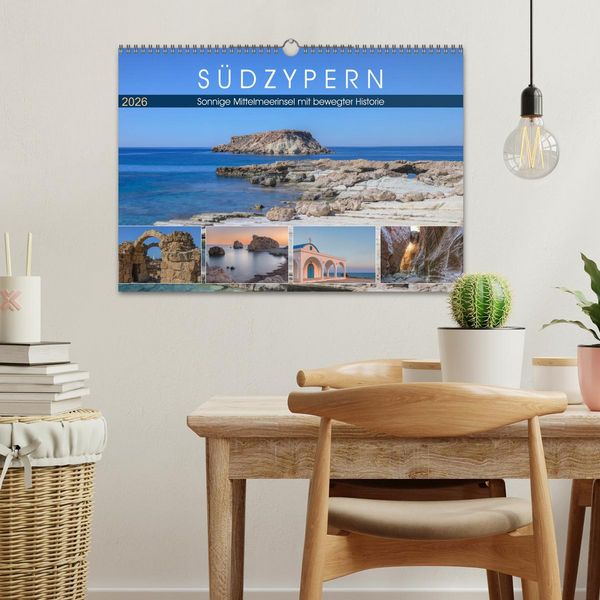 Produktbild: S&uuml;dzypern, sonnige Mittelmeerinsel mit bewegter Historie (Wandkalender 2026 DIN A3 quer), CALVENDO Monatskalender