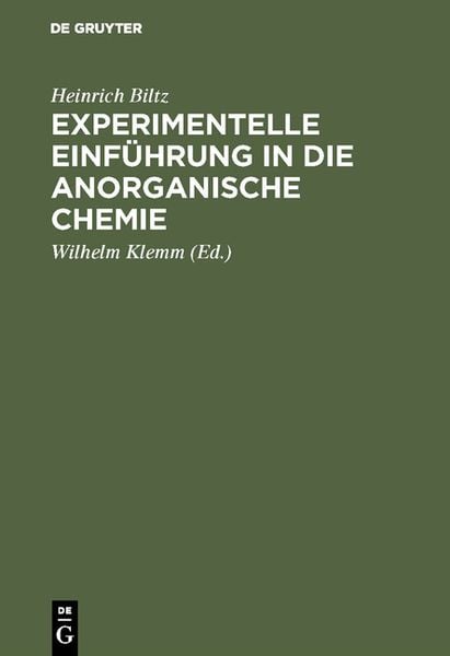 Produktbild: Experimentelle Einf&uuml;hrung in die anorganische Chemie