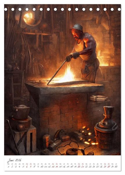 Produktbild: Dark Fantasy Art - Zeit der Helden (Tischkalender 2026 DIN A5 hoch), CALVENDO Monatskalender