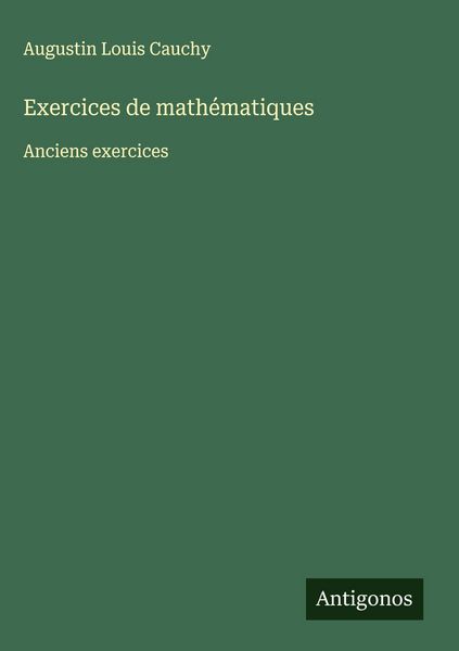 Produktbild: Exercices de math&eacute;matiques