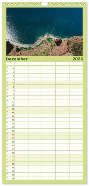 Produktbild: Familienplaner 2026 - Madeira - Paradies im Atlantik mit 5 Spalten (Wandkalender, 21 x 45 cm) CALVENDO