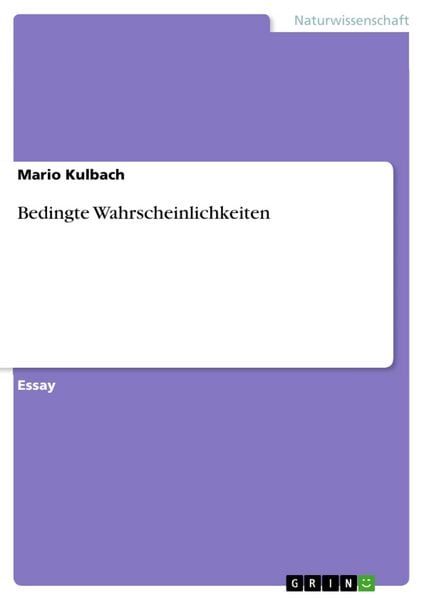 Produktbild: Bedingte Wahrscheinlichkeiten