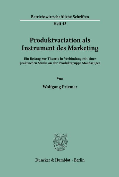 Produktbild: Produktvariation als Instrument des Marketing.