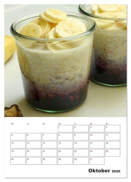 Produktbild: S&uuml;&szlig;e Haferflocken mit Obst (Wandkalender 2026 DIN A3 hoch), CALVENDO Monatskalender