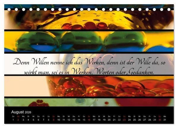Produktbild: Mit Spr&uuml;chen und Weisheiten durch&acute;s Jahr (Tischkalender 2026 DIN A5 quer), CALVENDO Monatskalender