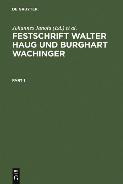 Produktbild: Festschrift Walter Haug und Burghart Wachinger