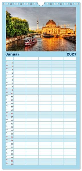 Produktbild: Familienplaner 2027 - Berlin mit 5 Spalten (Wandkalender, 21 x 45 cm) CALVENDO