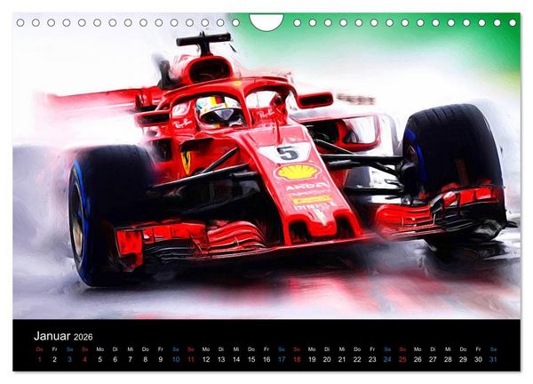 Produktbild: Rote Renner aus Italien (Wandkalender 2026 DIN A4 quer), CALVENDO Monatskalender
