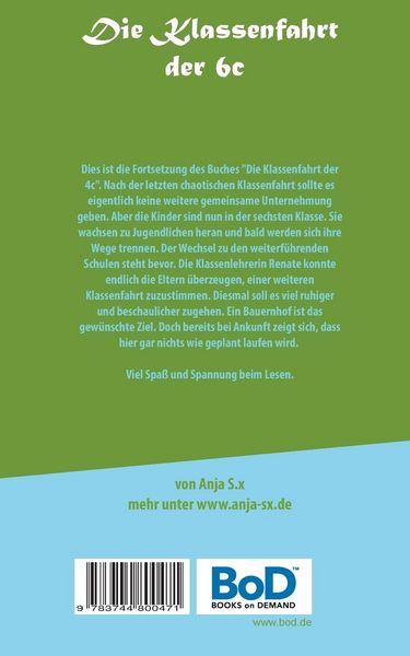 Produktbild: Die Klassenfahrt der 6c