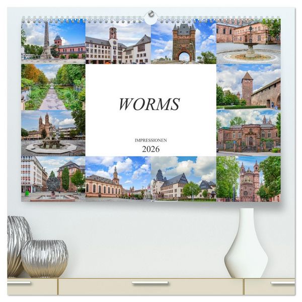 Produktbild: Worms Impressionen (hochwertiger Premium Wandkalender 2026 DIN A2 quer), Kunstdruck in Hochglanz