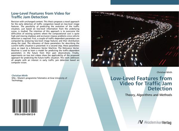 Produktbild: Low-Level Features from Video for Traffic Jam Detection