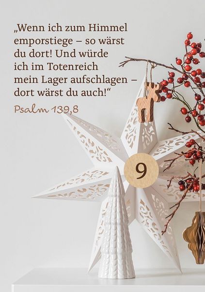 Produktbild: 24 Herzenswege zur Krippe mit Psalm 139 - Mini-Adventskalender
