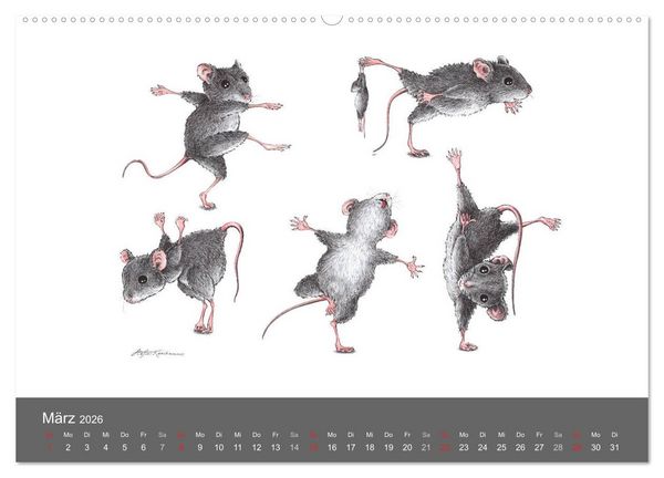 Produktbild: TIERONISCH (Wandkalender 2026 DIN A2 quer), CALVENDO Monatskalender