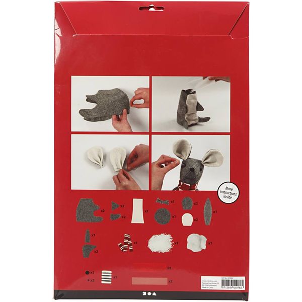 Produktbild: Creativ Company DIY Sets Filz & Fleece Weihnachtsmaus, H 30 cm, 1 Stk