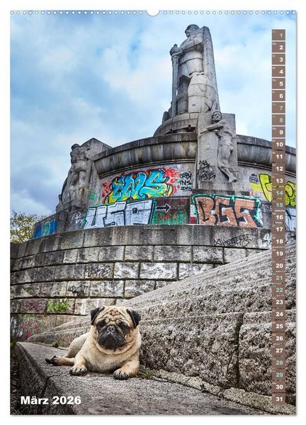 Produktbild: M&ouml;pse in Hamburg (hochwertiger Premium Wandkalender 2026 DIN A2 hoch), Kunstdruck in Hochglanz