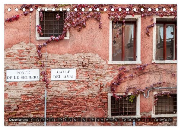 Produktbild: VENEDIG charmante Details (Tischkalender 2026 DIN A5 quer), CALVENDO Monatskalender